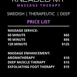 Kneaded MT - Price List