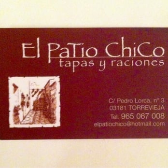 El patio chico - Tarjeta el patio chico. - Tapas/Small Plates Near Me - Torrevieja, A El patio chico - Tarjeta el patio chico. - Tapas/Small Plates Near Me - Torrevieja, A