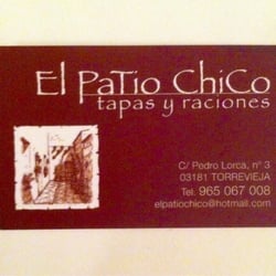 El patio chico - Tarjeta el patio chico.