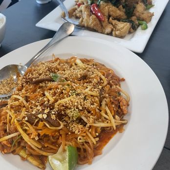 Chaba Thai Kitchen - 28. Pad Thai and 50. Hot Basil - Thai Near Me - San Diego, California Chaba Thai Kitchen - 28. Pad Thai and 50. Hot Basil - Thai Near Me - San Diego, California