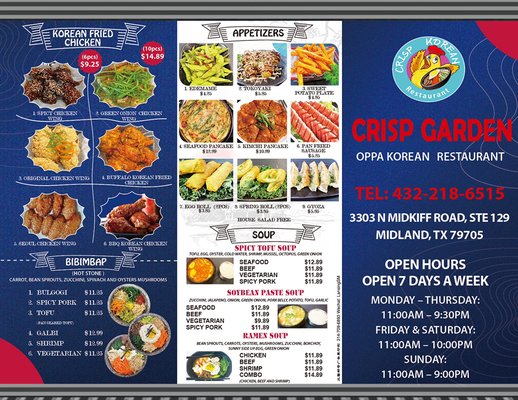 Menu photo 4 Crisp Garden Oppa Korean Restaurant Midland, TX Menu photo 4 Crisp Garden Oppa Korean Restaurant Midland, TX