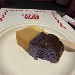 Perfectly balanced dessert- Cassava Cake and Ube Cheesecake Perfectly balanced dessert- Cassava Cake and Ube Cheesecake