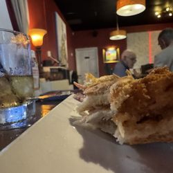 The second chicken sandwich that was substantially smaller and overcooked