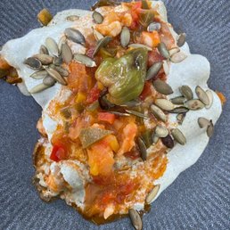 Papadzules with Shrimp