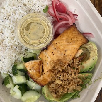 sweetgreen - Healthy Salads, Wraps, and Bowls - Miso glazed salmon bowl - Salad Near Me - Dedham, Massachusetts