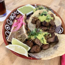 Tacos Azulejos with bone marrow!