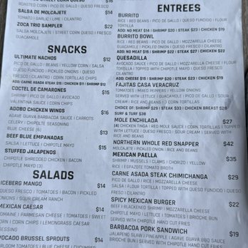 Zoca - Menu- Food - Mexican Near Me - Bethany Beach, Delaware Zoca - Menu- Food - Mexican Near Me - Bethany Beach, Delaware