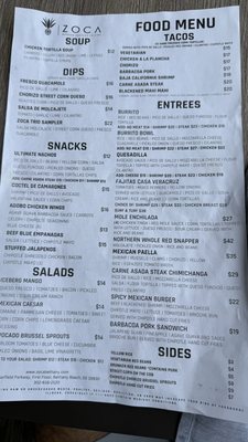 Menu photo 4 Zoca Bethany Beach, DE Menu photo 4 Zoca Bethany Beach, DE