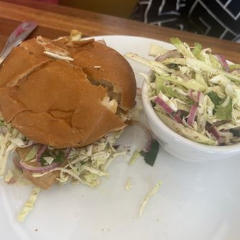 Streets Fine Chicken - Crispy Chicken Sandwich and Apple Jicama Slaw. - Chicken Shop Near Me - Dallas, Texas Streets Fine Chicken - Crispy Chicken Sandwich and Apple Jicama Slaw. - Chicken Shop Near Me - Dallas, Texas