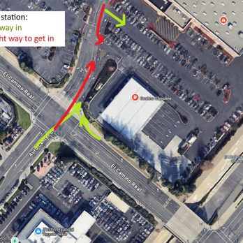 Costco Gasoline - Follow the green arrows, NOT the red arrows, to find the gas pumps. - Gas Stations Near Me - Tustin, California
