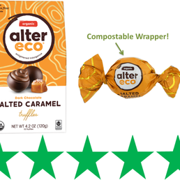 The wrappers for Alter Eco's truffles are actually compostable!