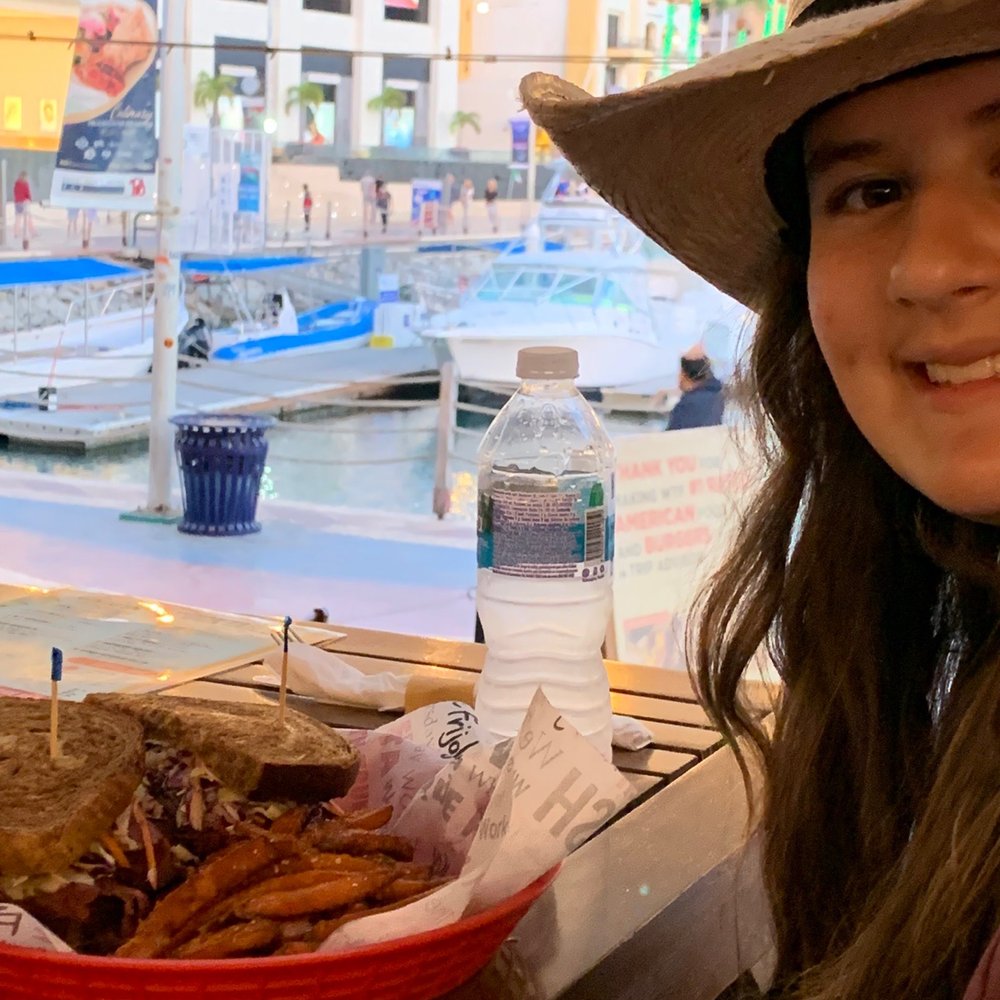 Wtf  Burger Bar - Ruben and sweet potato fries - American Near Me - Cabo San Lucas, BCS