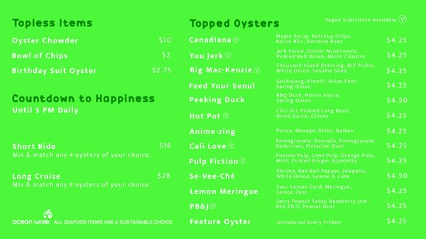 Menu photo 1 Shuckshuck Vancouver, BC