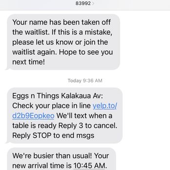 Eggs 'n Things - Waikiki Beach Eggspress - My Reservation time that they didn't keep or even say sorry - Breakfast & Brunch Near Me - Honolulu, Hawaii Eggs 'n Things - Waikiki Beach Eggspress - My Reservation time that they didn't keep or even say sorry - Breakfast & Brunch Near Me - Honolulu, Hawaii
