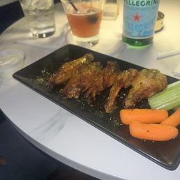 Honey lemon pepper wings which
