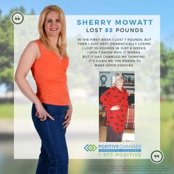 Positive Changes Hypnosis Centers - Sherry has lost 52 pounds on her weight loss journey with Positive Changes Hypnosis!