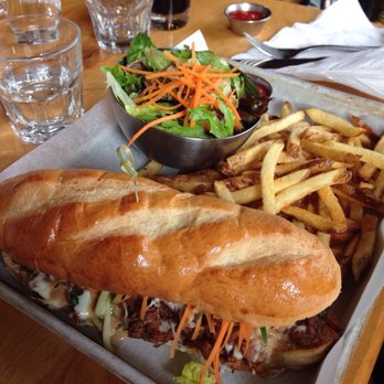 Pedal and Tap - Pulled pork sandwich - Canadian (New) Near Me - Kimberley, British Columbia Pedal and Tap - Pulled pork sandwich - Canadian (New) Near Me - Kimberley, British Columbia