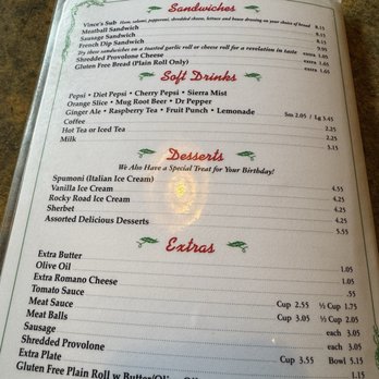 Vince's Spaghetti - Menu - Italian Near Me - Rancho Cucamonga, California Vince's Spaghetti - Menu - Italian Near Me - Rancho Cucamonga, California