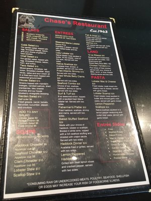 Menu photo 4 Chases Restaurant Winter Harbor, ME Menu photo 4 Chases Restaurant Winter Harbor, ME