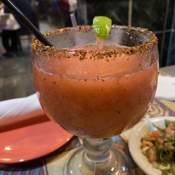 Ray's Mexican Restaurant - Strawberry Margarita with Tajin - Tex-Mex Near Me - Katy, Texas