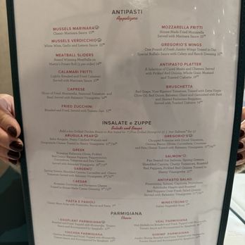 Gregorio's Trattoria - Menu - Italian Near Me - Potomac, Maryland