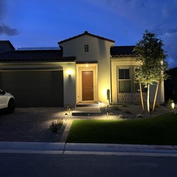 Cacti Landscapes - After at night - Irrigation Near Me - Las Vegas, Nevada