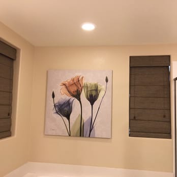 Fast Track Solar Blinds & Shutters - Roman Shades in Master Bathroom - Shades & Blinds Near Me - Henderson, Nevada Fast Track Solar Blinds & Shutters - Roman Shades in Master Bathroom - Shades & Blinds Near Me - Henderson, Nevada