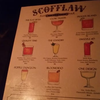 Scofflaw - Drink menu - New American Near Me - Chicago, Illinois