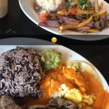 Caveman Kitchen - Lomo saltado for him. El macho for me . - Latin American Near Me - Los Angeles, California