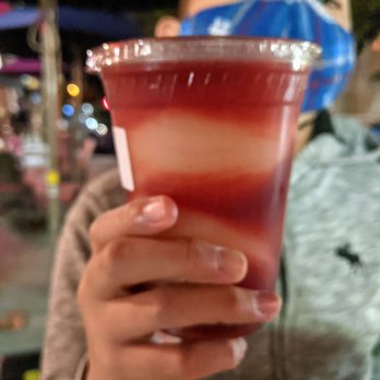 Aqui Cal-Mex - Industrial Margarita super strong with flavor of the month Hennessy BlackBerry - Mexican Near Me - Campbell, California
