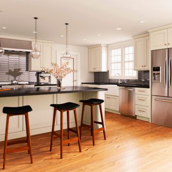 Prefinished Cabinets - Signature Crema Kitchen Cabinets - RTA Kitchen Cabinets - Cabinetry Near Me