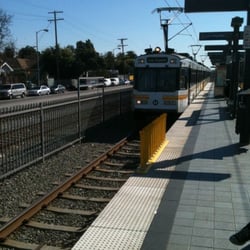 Vernon Blue Line Station - Vernon Station. Train heading north