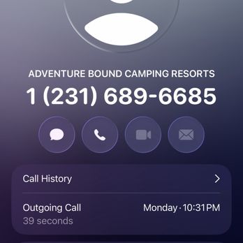 Adventure Bound Camping Resorts West Michigan - The numbers I called when we were locked out at night - Campgrounds Near Me - White Cloud, Michigan