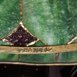 Crawford Family Auctions - This is the lampshade I purchased that Steve claimed was made by Tiffany of New York