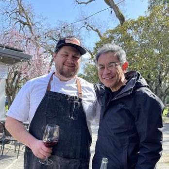 Creekside Bakery - Dan Jordan, son of the owners. (I made him pose with our wine). - Bakeries Near Me - Novato, California Creekside Bakery - Dan Jordan, son of the owners. (I made him pose with our wine). - Bakeries Near Me - Novato, California