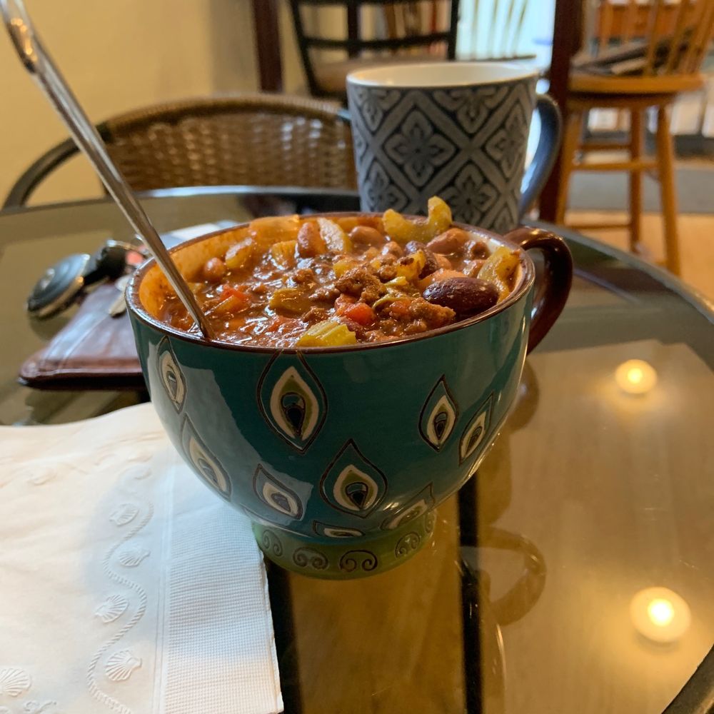 The Old Post Office Sweets and Gifts - Cup of Chili on a cool rainy day - Desserts Near Me - Sequim, Washington The Old Post Office Sweets and Gifts - Cup of Chili on a cool rainy day - Desserts Near Me - Sequim, Washington