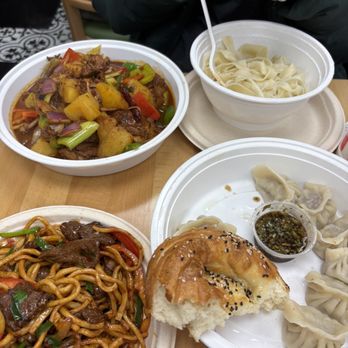 Laghman Express - Dry Fried Noodle Spicy Chicken Dumplings - Halal Near Me - Brooklyn, New York Laghman Express - Dry Fried Noodle Spicy Chicken Dumplings - Halal Near Me - Brooklyn, New York