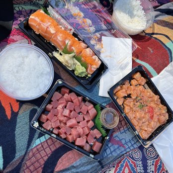 Basa Seafood Express - Spicy Salmon Poke Shoyu tuna poke &206. Lion King Roll - Seafood Near Me - San Francisco, California