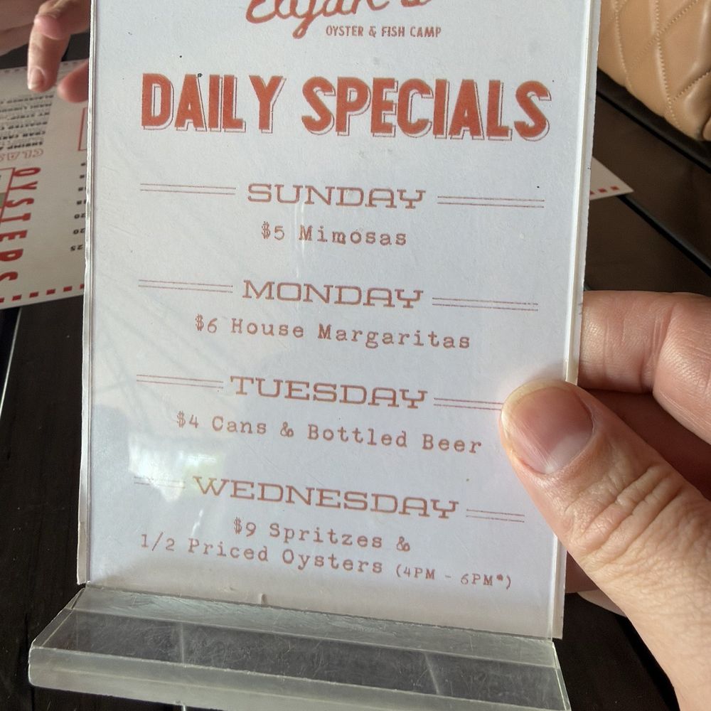 False advertising in 1/2 price oysters. It's raw only. Bate and switch. Illegal in the state of NC.