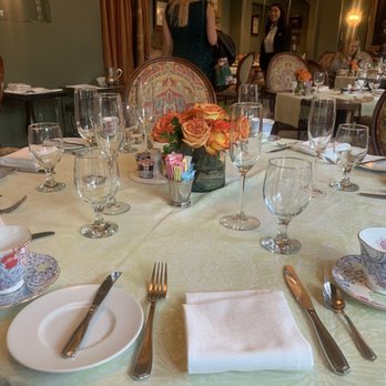 Hotel Granduca - Table set up prior to tea service - Hotels Near Me - Houston, Texas Hotel Granduca - Table set up prior to tea service - Hotels Near Me - Houston, Texas