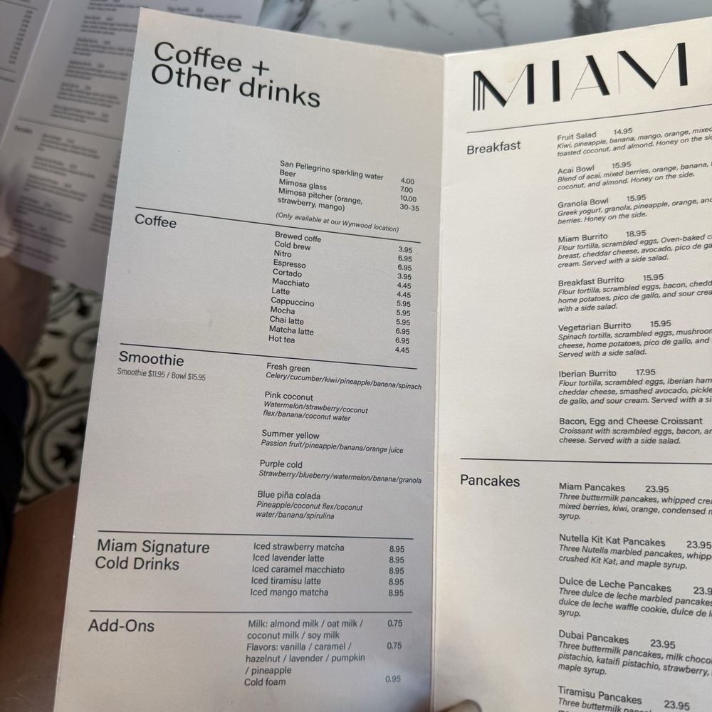 Miam Cafe - Menu - Breakfast & Brunch Near Me - Miami Beach, Florida Miam Cafe - Menu - Breakfast & Brunch Near Me - Miami Beach, Florida