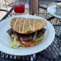 Arepa De Carne Asada Y Queso / 22. Carne Asada and Cheese Arepa