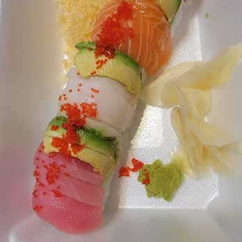 Kimono Sushi - Rainbow roll - Sushi Bars Near Me - Tracy, California Kimono Sushi - Rainbow roll - Sushi Bars Near Me - Tracy, California