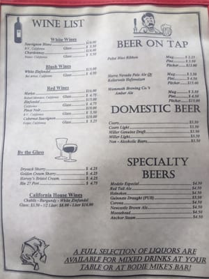 Menu photo 6 Bodie Mike's Barbeque Lee Vining, CA Menu photo 6 Bodie Mike's Barbeque Lee Vining, CA