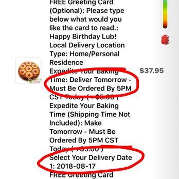 Creative Sweet Treats - was under the impression my cake would be delivered on date selected,the extra money I paid was for her to make itnot ship it :( - Bakeries Near Me