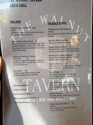 Menu photo 5 The Walnut Tavern Bar & Grill Berkeley, CA