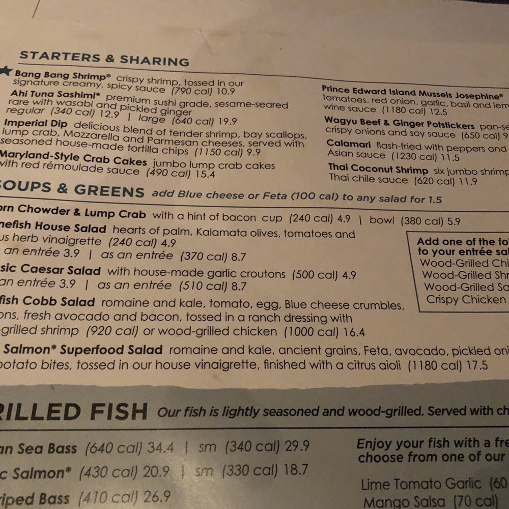 Bonefish Grill - Menu - Seafood Near Me - Gainesville, Florida Bonefish Grill - Menu - Seafood Near Me - Gainesville, Florida