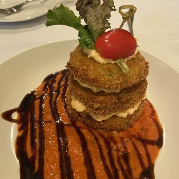 Eli's Table - Fried Green Tomato Napoleon - Southern Near Me - Charleston, South Carolina Eli's Table - Fried Green Tomato Napoleon - Southern Near Me - Charleston, South Carolina