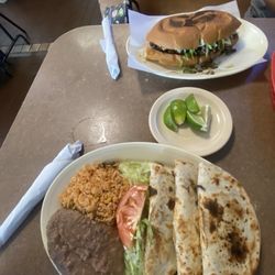 Taqueria La Jaliciense - Classic Quesadilla Fajita with a Torta very delicious and amazing service, and not so expensive, definitely bring your kids here!