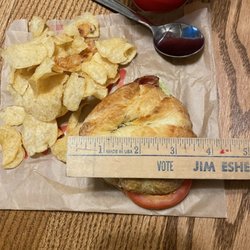 Tim Hortons - Wanted to show the size exactly. That is the widest part of the sandwich.